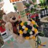 Lumanare botez Uca170 - H40cm, diametrul 4,5cm , glob din material textil, figurina plus, accesorii asortate cromatic