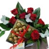 Aranjament floral Uca 285 +Praline Ferrero Rocher 300g