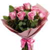 Buchet cu 13 trandafiri roz