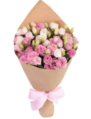 Buchet 25 eustoma roz - Florăria Uca Flowers Tulcea