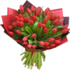 Buchet 51 lalele roșii